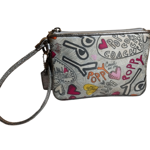 Coach Poppy Graffiti Wristlet - Picture 10 of 10